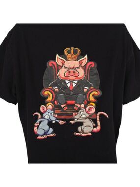 King Pig T Shirt Mens Size XL Black The Hardway Rats